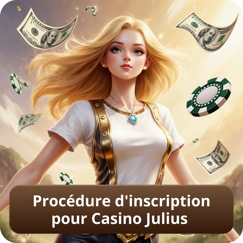 Procédure d'inscription pour Casino Julius Julius Casino
