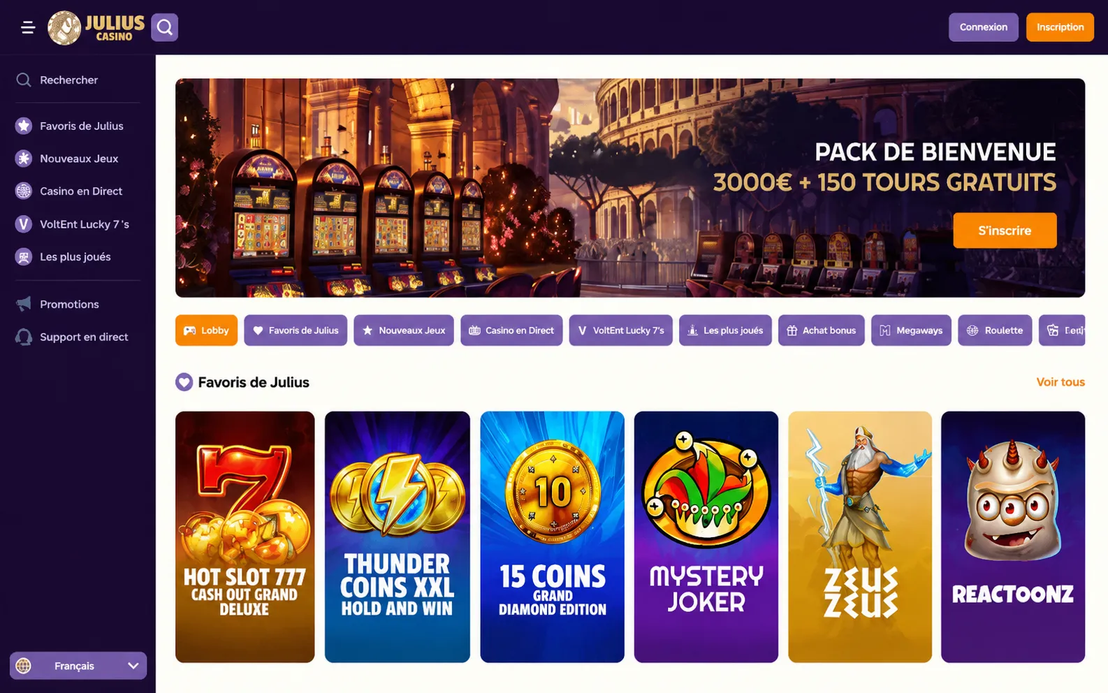 Points forts de Julius Casino – Julius Casino avis